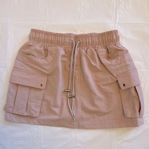 Pink cargo mini skirt with adjustable waistband Size S